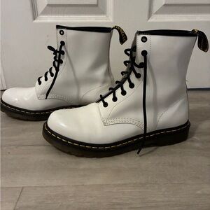 Dr. Martens Women’s White Patent Boots